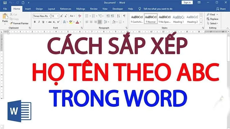 Cách Sắp Xếp Tên Theo Thứ Tự ABC Trong Word Trên Máy Tính Dễ Nhất