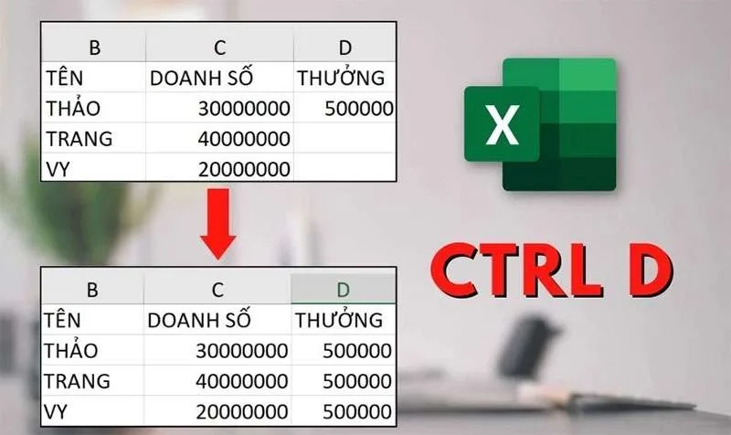 Ctrl + D Có Vai Trò Gì Trong Excel? Cách Sử Dụng Ctrl + D