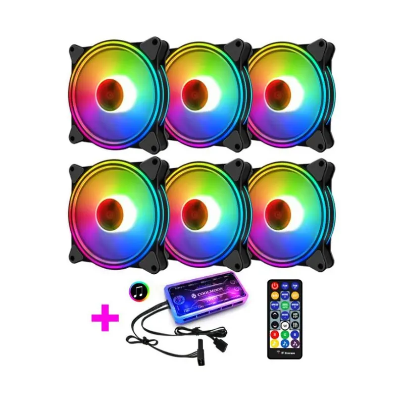 Fan Case COOLMOON M1 LED ARGB (Hub remote) - Black 2
