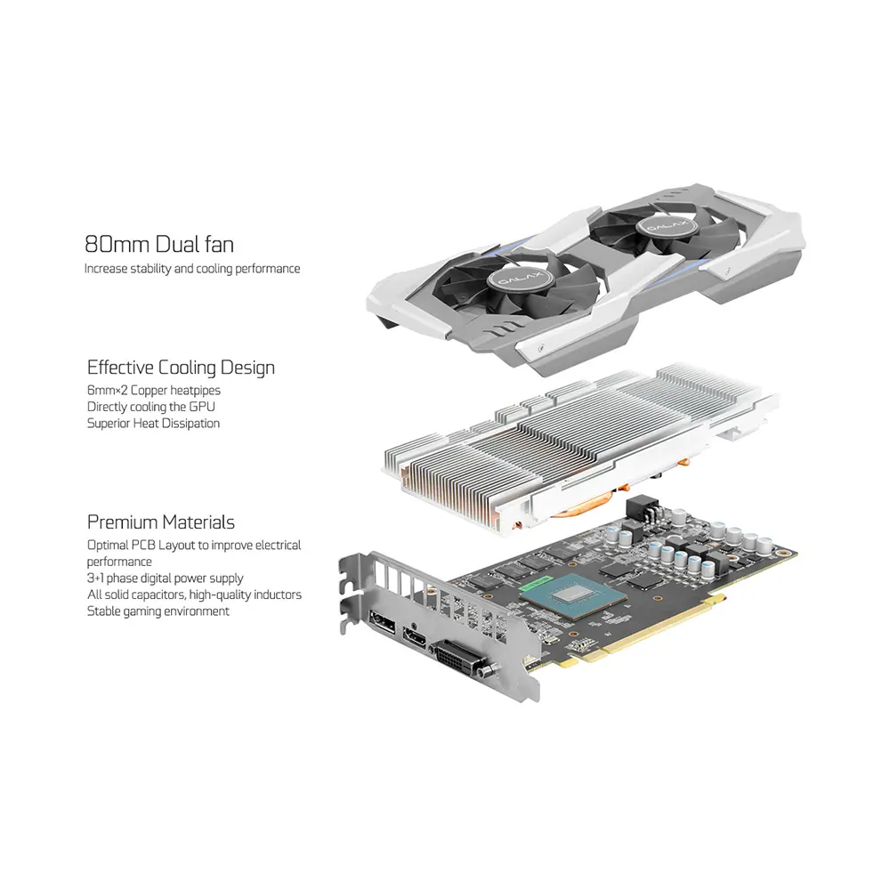 VGA GALAX GeForce GTX 1060 3GB GDDR5 (192-bit, PCIe 3.0, Dual Fan) 4