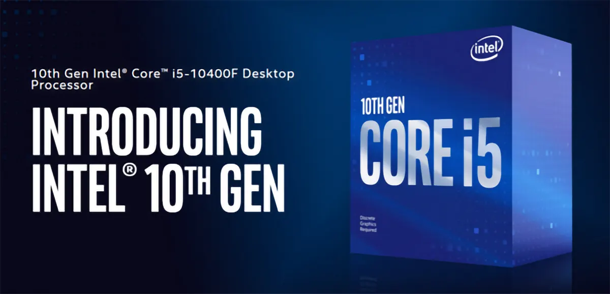 CPU Intel Core i5-10400F (turbo 2.9GHz up to 4.3GHz, 6 nhân 12 luồng)
