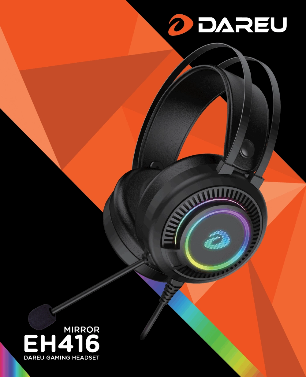 Tai nghe Gaming Dareu EH416 (Âm thanh vòm 7.1 Virtual, LED RGB, USB, Driver 50mm) 2