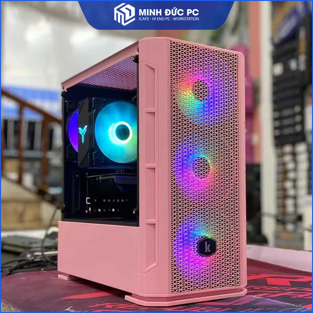 Vỏ Case KENOO ESPORT G362 (mATX/Mid Tower/Pink) 5
