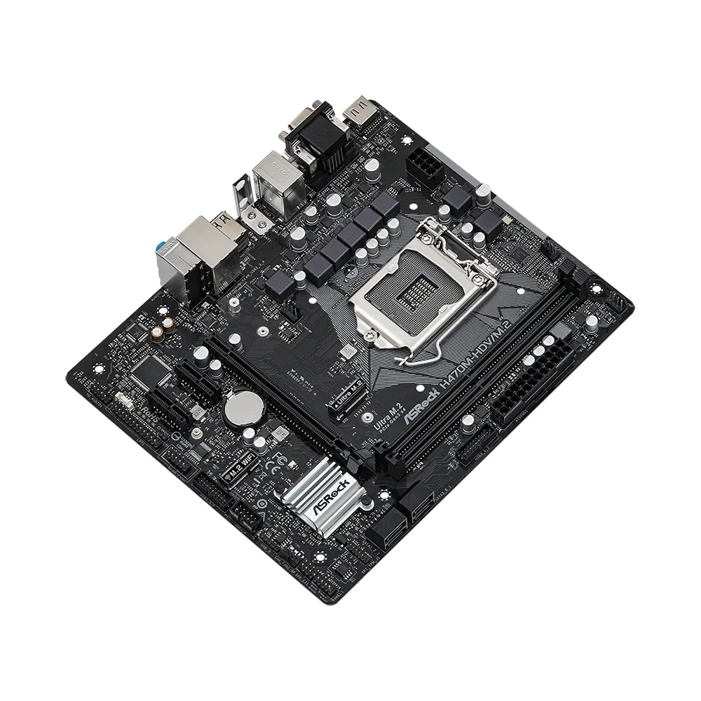 Mainboard ASRock H470M-HDV/M.2 (LGA1200, Micro-ATX, DDR4, PCIe 3.0, M.2 NVMe, Intel 1GbE LAN) 4