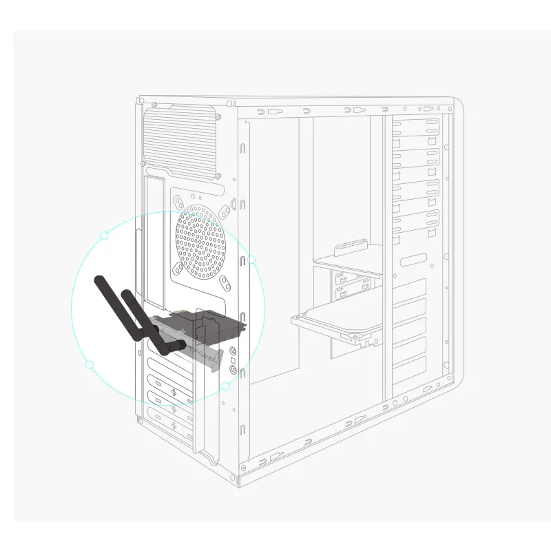 Card mạng không dây TP Link Archer T6E AC1300 băng tần kép PCI Express 5