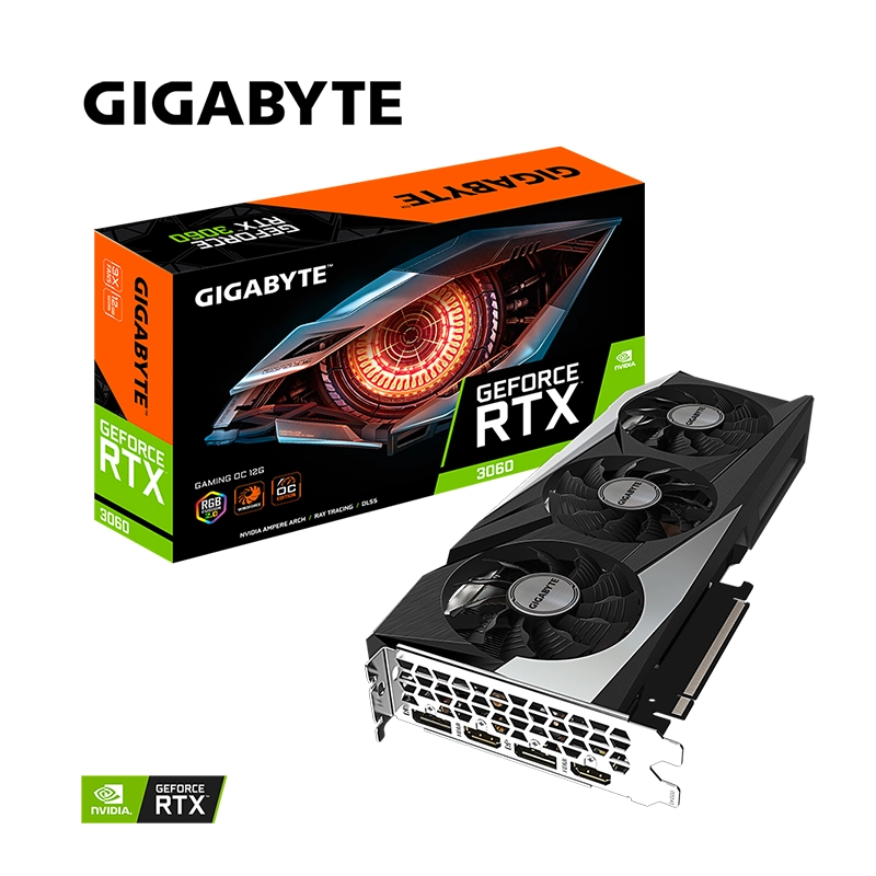 Card màm hình GIGABYTE RTX 3060 GAMING OC 12G GDDR6 3-FAN 2