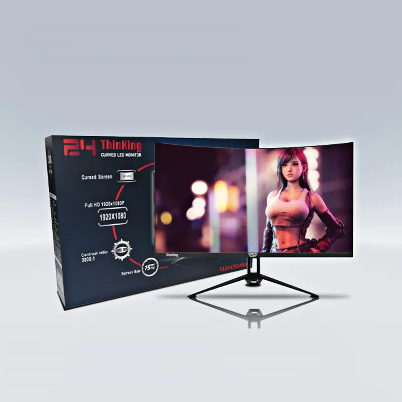 Màn hình cong VSP VL24 (CM2406H) 24 inch 75Hz FHD (Black/White) 3