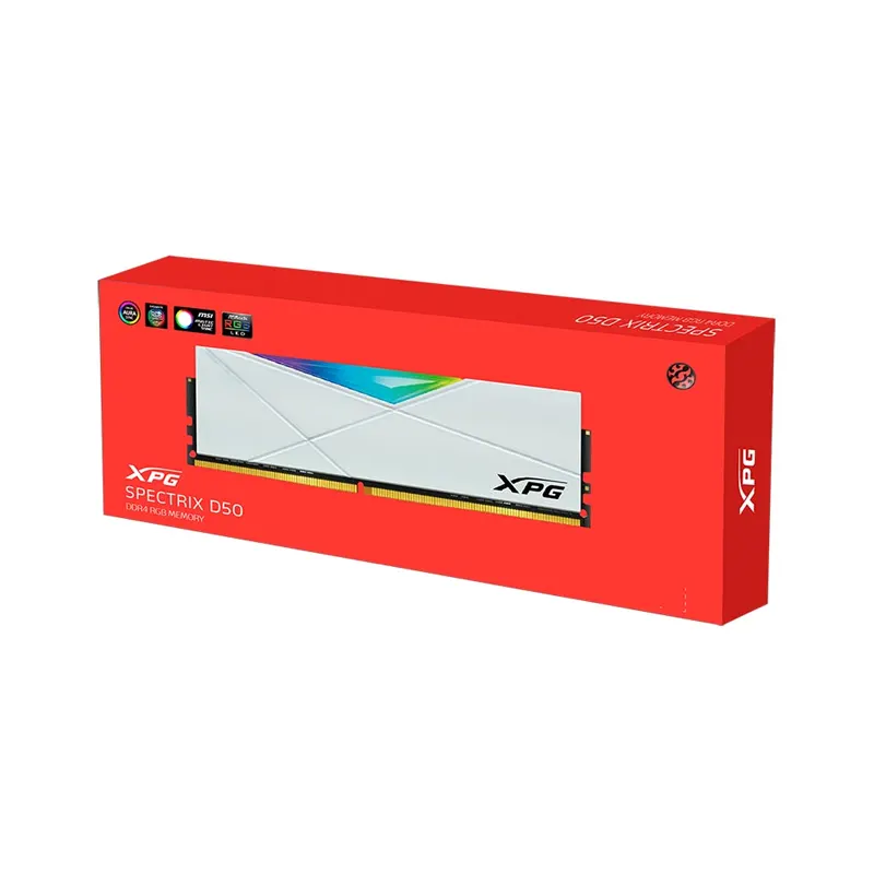 RAM DDR4 ADATA XPG D50 RGB 16GB 3200MHz - White 4