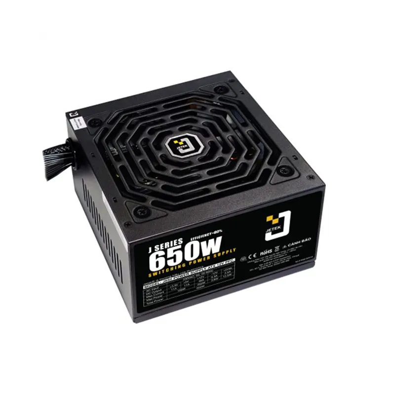 Nguồn máy tính Jetek J Series J650 650W 80 Plus tích hợp PPFC 3