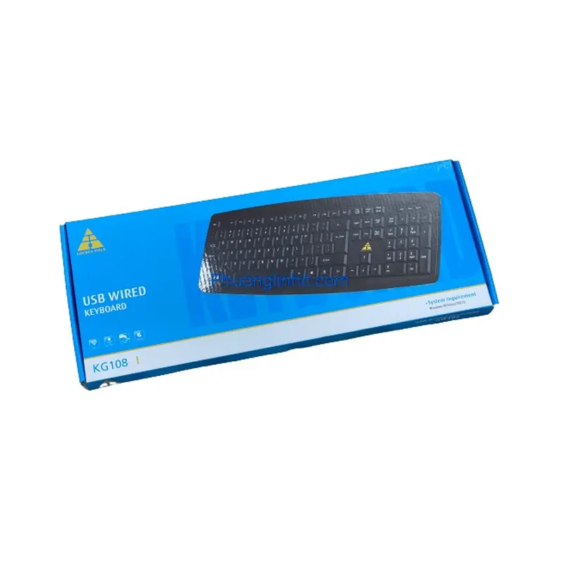 Bàn phím có dây Golden Field KG108 USB chính hãng - Black 2