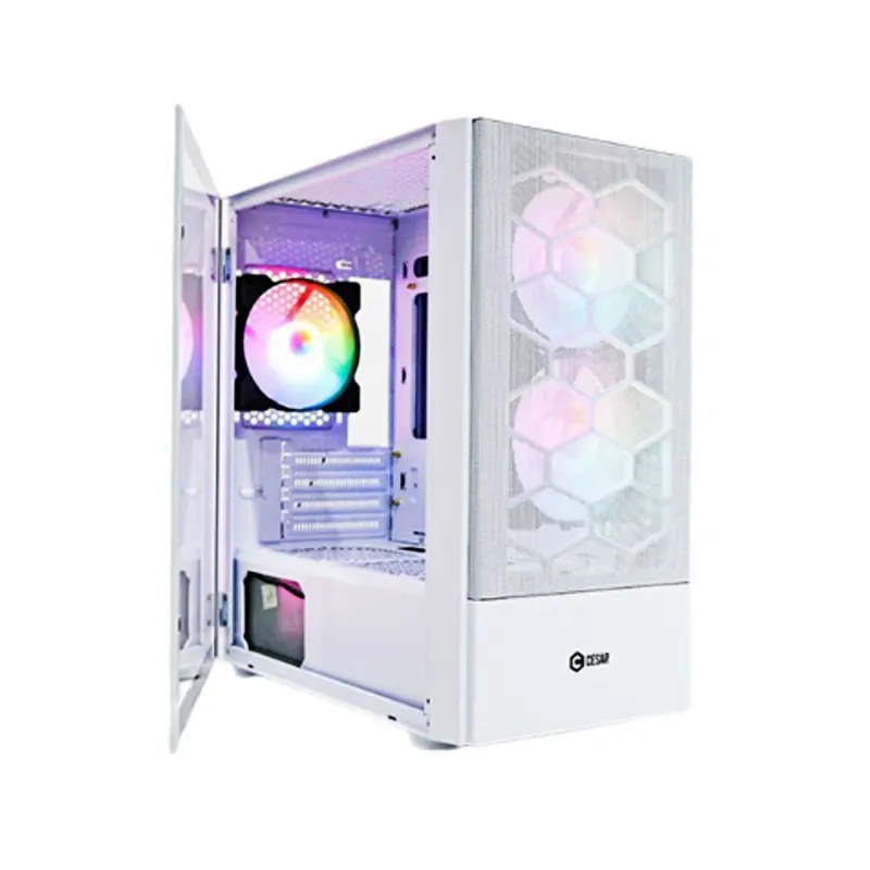 Vỏ Case César Light White (3 Fan LED RGB) 3