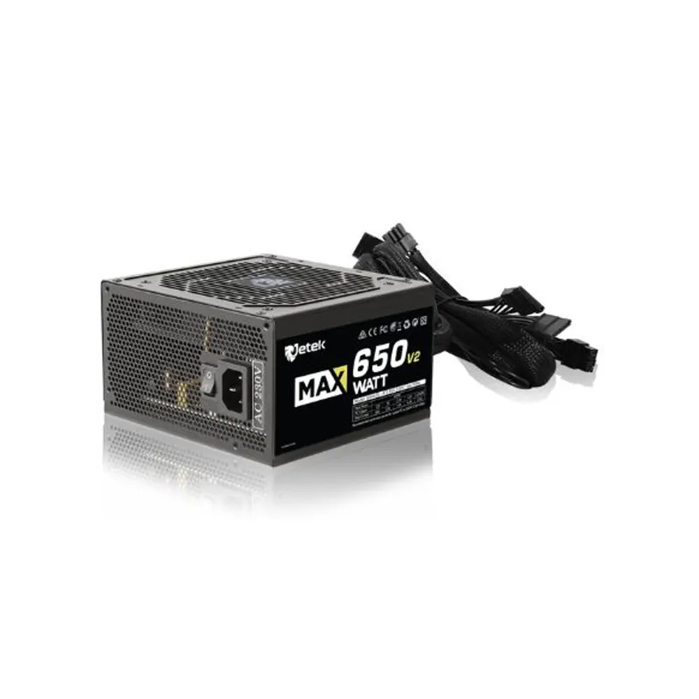 Nguồn Jetek MAXWATT MW650 V2 - 650W - 80 Plus - Cáp dẹt - 2 CPU 2