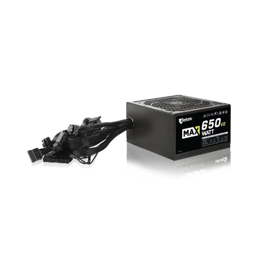 Nguồn Jetek MAXWATT MW650 V2 - 650W - 80 Plus - Cáp dẹt - 2 CPU 3