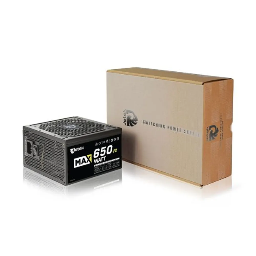 Nguồn Jetek MAXWATT MW650 V2 - 650W - 80 Plus - Cáp dẹt - 2 CPU 5