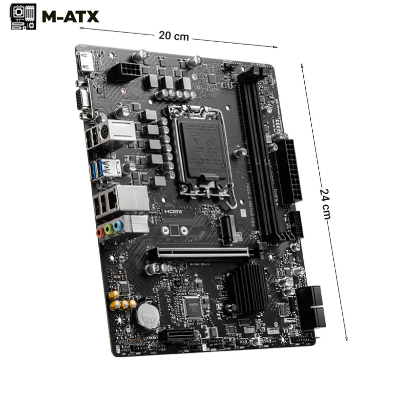 Mainboard MSI PRO B760M-E DDR4 (Intel B760, LGA 1700, mATX, 2 khe DDR4) 3