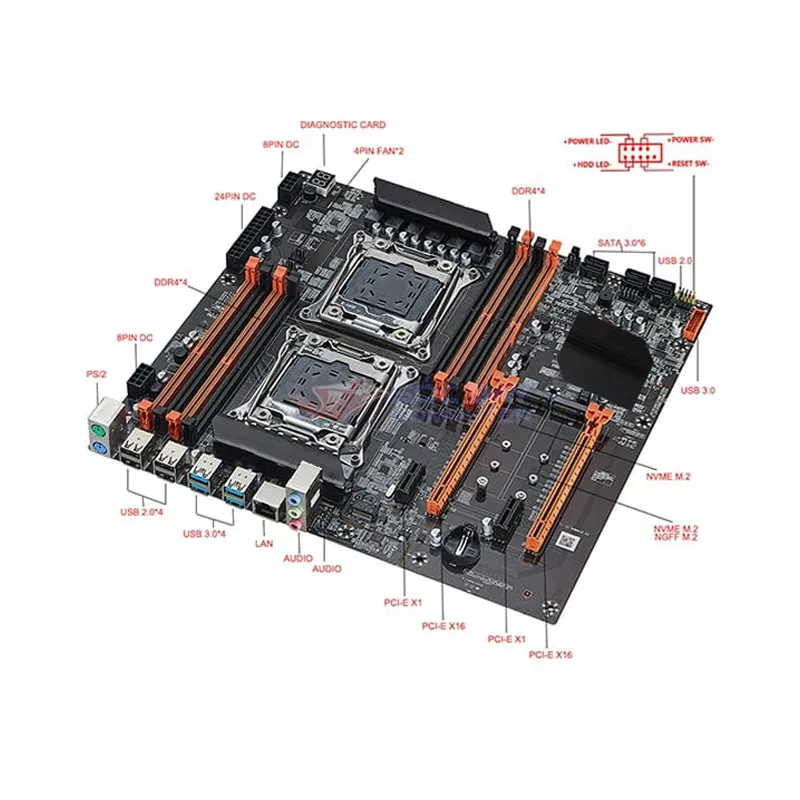 Mainboard X99 ZX-DU99D4 Dual CPU (Intel X99, LGA 2011, eATX, 8 Khe DDR4) 2