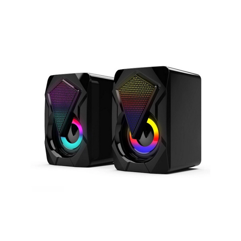 Loa máy tính LEERFEI E-1046 mini digital speaker LED RGB 2