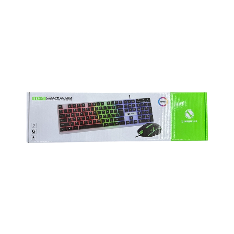 Combo bàn phím chuột LIMEDIE GTX350 giả cơ có dây LED 3