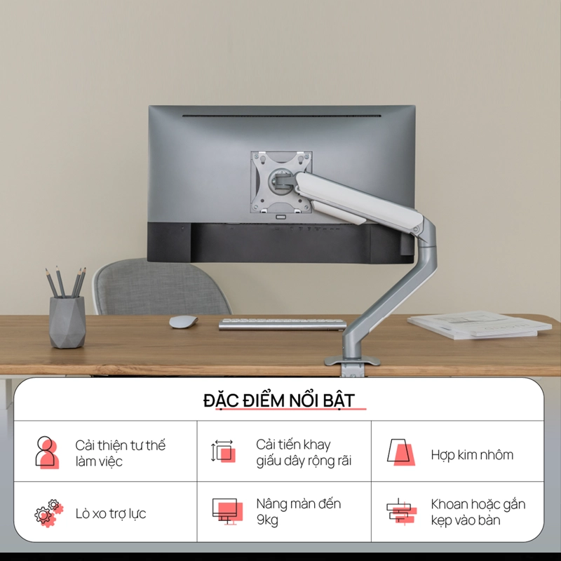 Giá treo màn hình Human Motion T6 Pro 17-32 Inch - Trắng 5