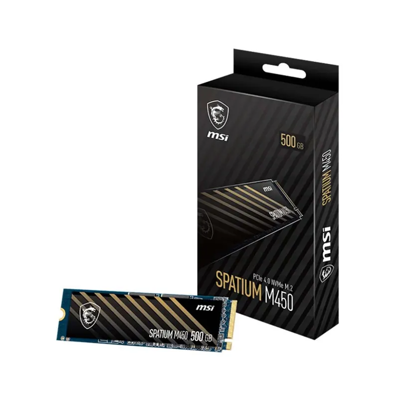 Ổ cứng SSD MSI SPATIUM M450 500GB M.2 2280 NVME PCIe Gen4X4 (Đọc 3600 MB/s, ghi 2300 MB/s) 3