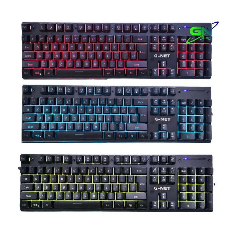 Bàn phím giả cơ Gnet GK300 chống nước LED RGB chính hãng 3