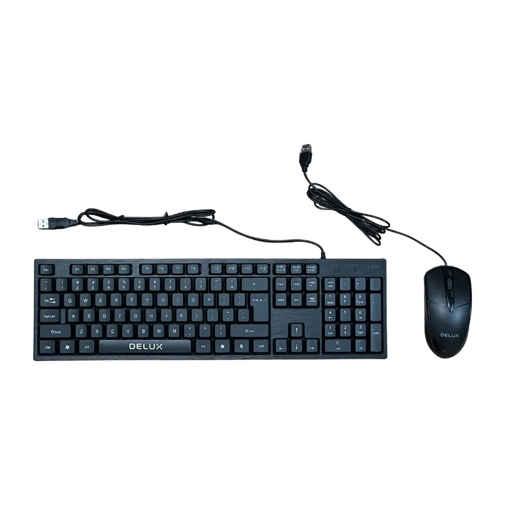 Bàn phím máy tính Delux K6820 có dây - 104 key - Đen 2
