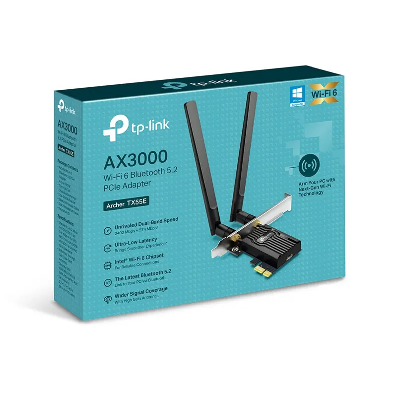 Card WiFi PCIe TP-Link Archer TX55E (AX3000 WiFi 6, Bluetooth 5.2) 2