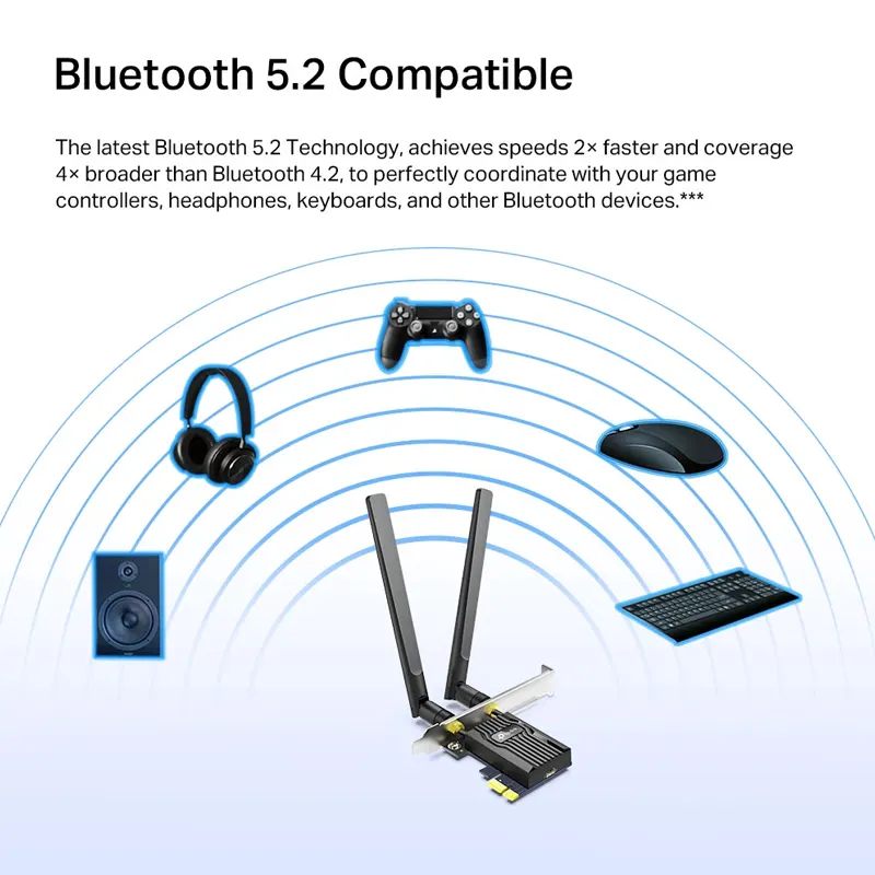 Card WiFi PCIe TP-Link Archer TX55E (AX3000 WiFi 6, Bluetooth 5.2) 6