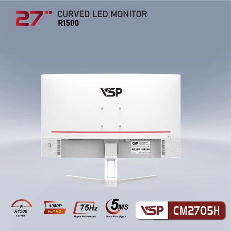 Màn hình cong VSP CM2705H 27 inch/FHD/VA/75Hz/White 4