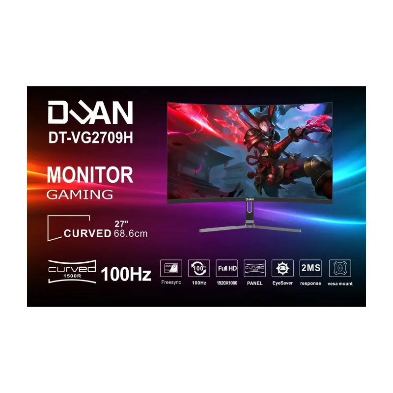 Màn hình cong DUAN VG2709H | 27 inch/FHD/VA/100Hz/Đen 5