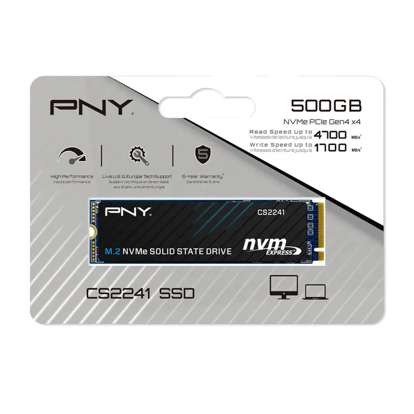 Ổ cứng SSD PNY CS2241 500GB NVMe M.2 2280 PCIe Gen 4×4 3