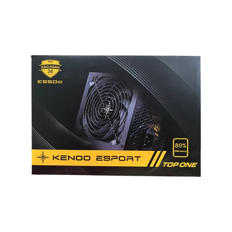 Nguồn KENOO ESPORT E550C 550W (ATX, Cáp dẹt, Màu đen) 4