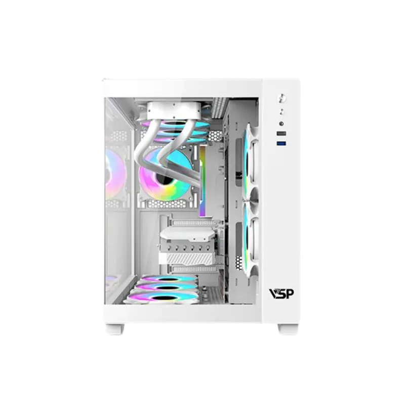 Vỏ Casse VSP Gaming Aquanaut X4 | ATX, Mid Tower, Trắng 3