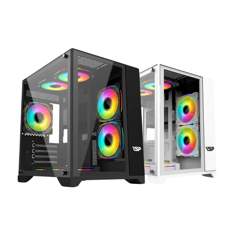Vỏ Case VSP Aquanaut Pro Gaming X2 White | M-ATX/Mid Tower 5