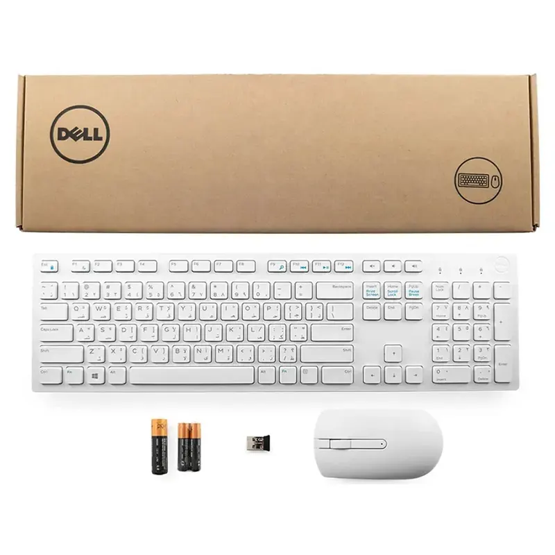 Bộ bàn phím chuột Dell không dây KM636 White (Wireless QWERTY) 8