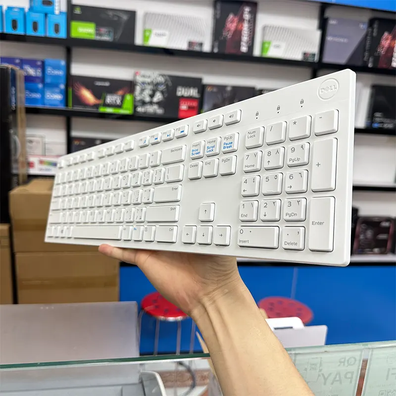 Bộ bàn phím chuột Dell không dây KM636 White (Wireless QWERTY) 2