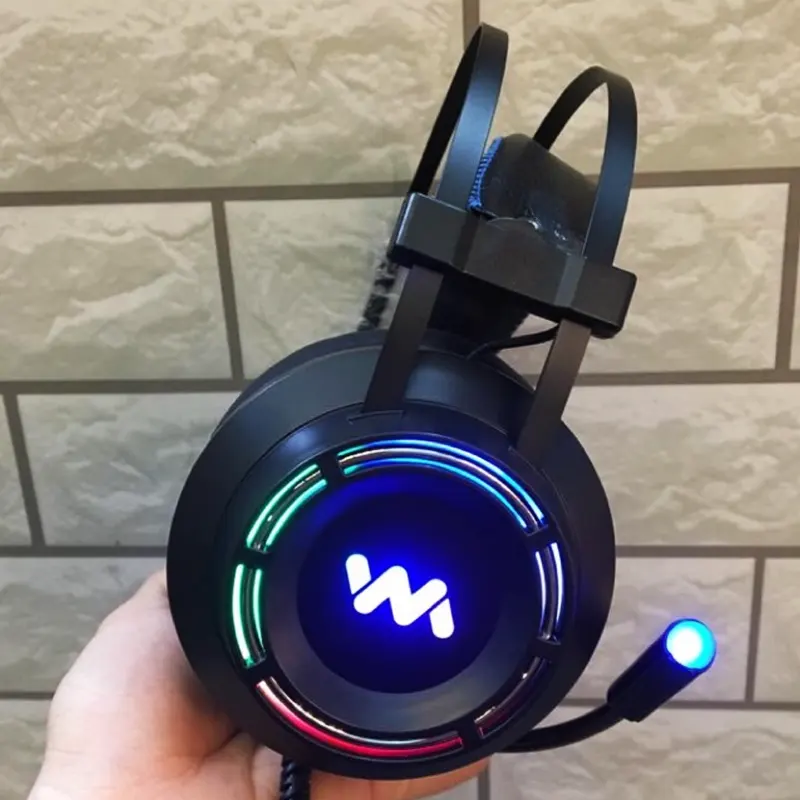 Tai nghe WANGMING WM 9800 Gaming 7.1 LED RGB USB - Black 2