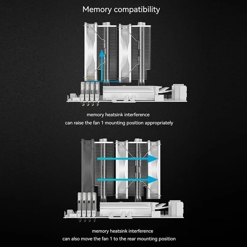 Tản nhiệt khí CPU ID-Cooling SE-55 ARGB - Đen (2 tản tháp) 2