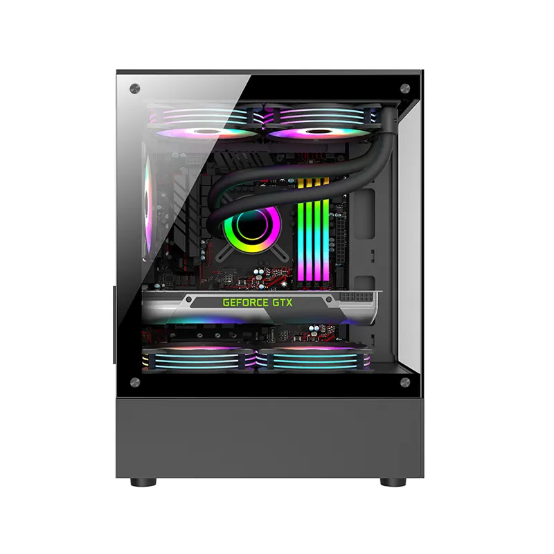 Vỏ Case KENOO ESPORT MK100 (M-ATX/Mid Tower/Black) - 3Fan 2