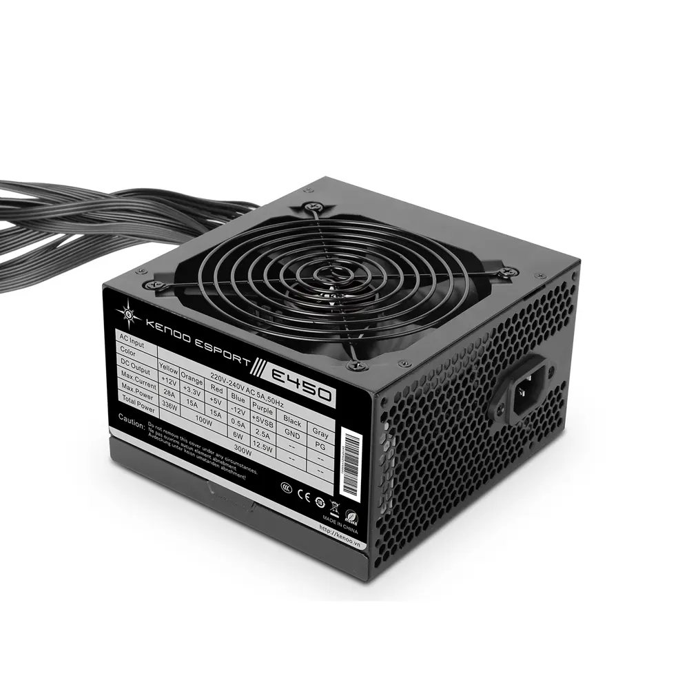 Nguồn KENOO ESPORT E450 450W (ATX - Cáp dẹt - Màu Đen) 2