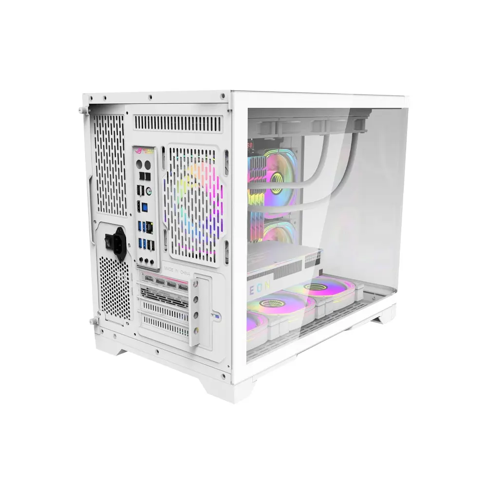 Vỏ Case AIGO AQUARIUM ARC1 WHITE (mATX, Mid Tower, Kính Cong) 5