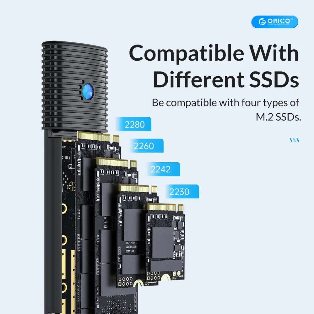 Box ORICO PWM2-G2 - Box SSD M2 NVME To USB Type-C (10Gbps) 3