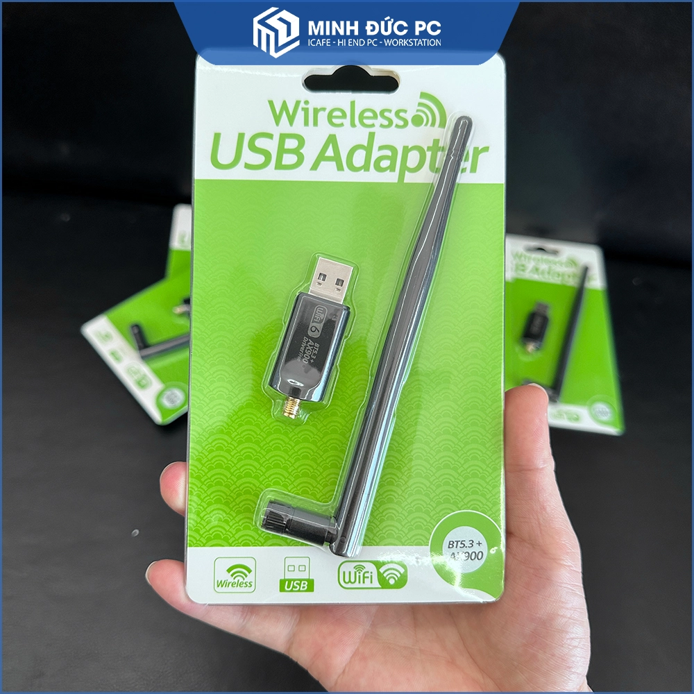 USB Wireless Adapter WiFi 6 AX900 Bluetooth 5.3 Ăng-ten rời 2