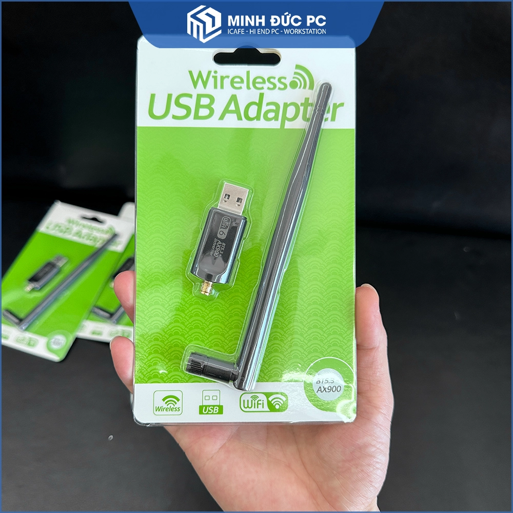 USB Wireless Adapter WiFi 6 AX900 Bluetooth 5.3 Ăng-ten rời 3