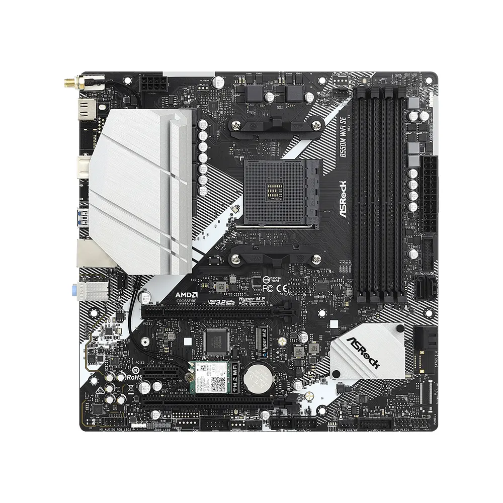 Mainboard ASRock B550M WiFi SE (AM4 - m-ATX - 4 khe DDR4) 3