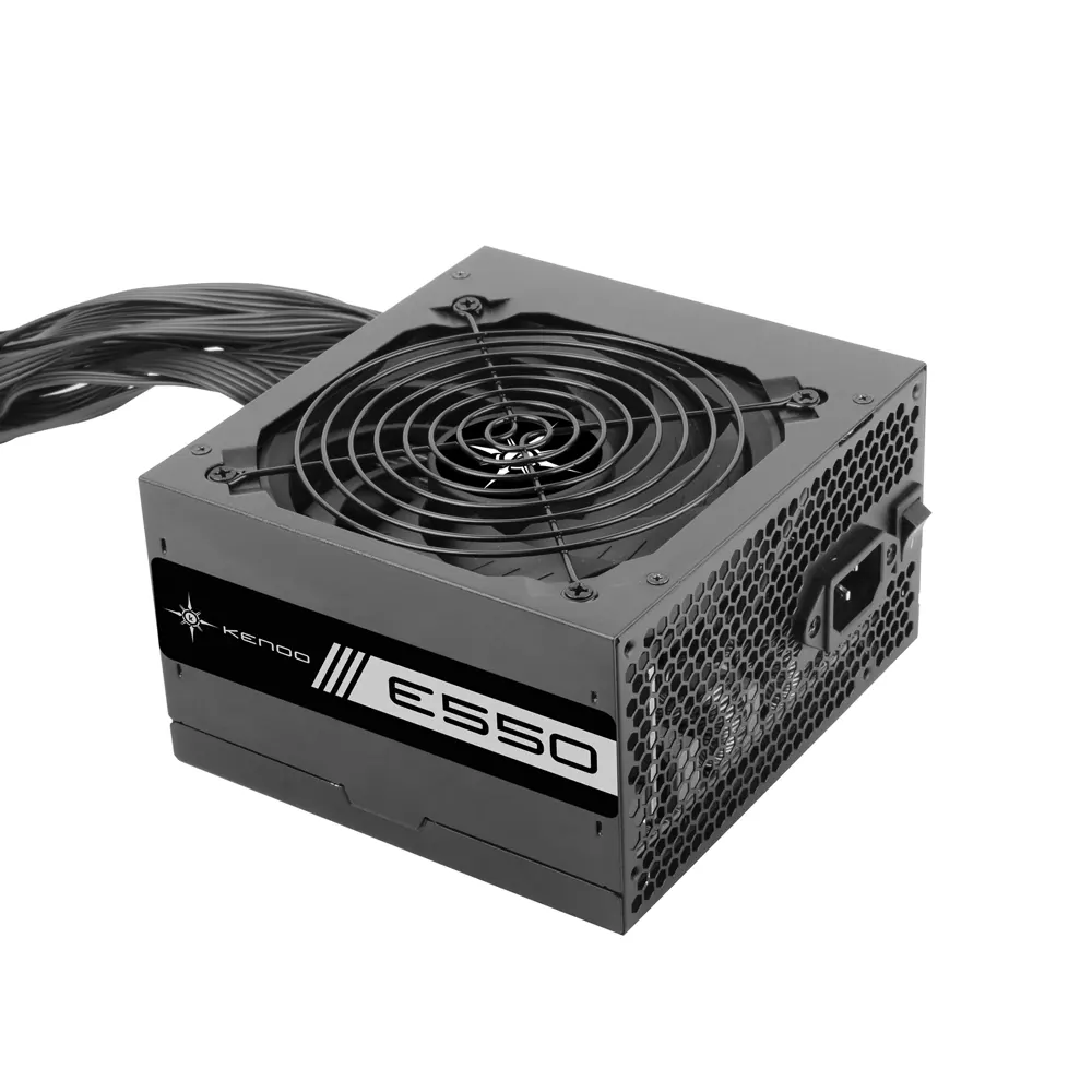 Nguồn Máy Tính KENOO ESPORT E550 - ATX, 550W, Cáp Dẹt, Quạt 12cm, Màu Đen 2