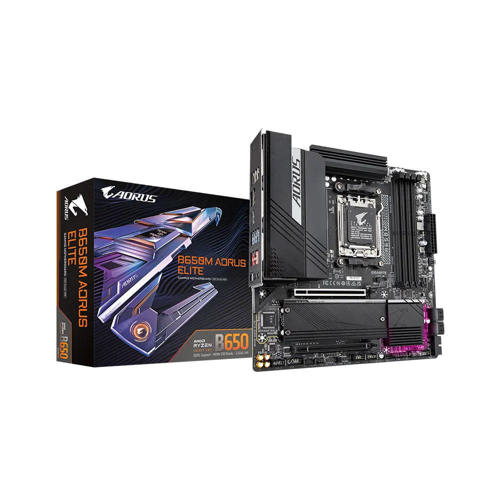 Mainboard GIGABYTE B650M AORUS ELITE DDR5 - Micro ATX - AMD Socket AM5 3