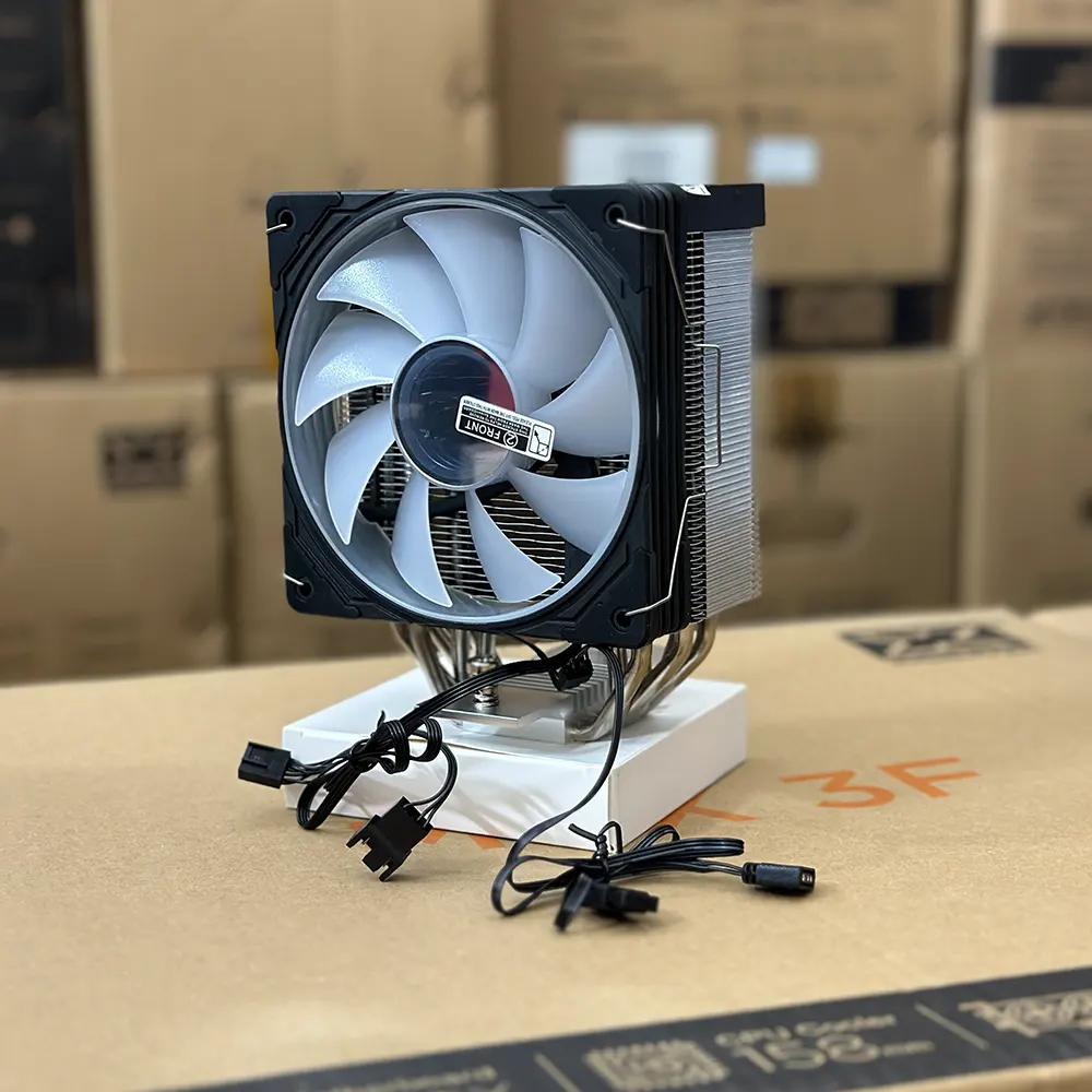 Tản nhiệt khí CPU Coolmoon GT600 Black - 6 Ống Đồng - 120mm ARGB - Hiển Thị Nhiệt Độ 6