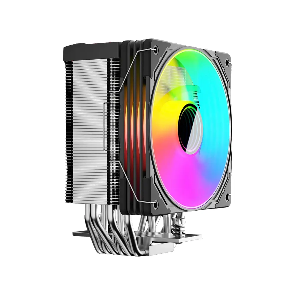 Tản nhiệt khí CPU Coolmoon GT600 Black - 6 Ống Đồng - 120mm ARGB - Hiển Thị Nhiệt Độ 2