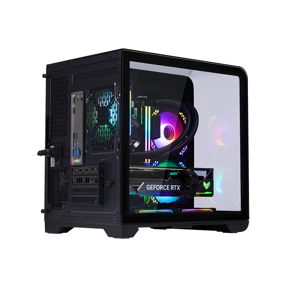 Vỏ Case MIK BARBATOS M Black (mATX/Mid Tower/Kính 3 mặt/Có LCD) 4